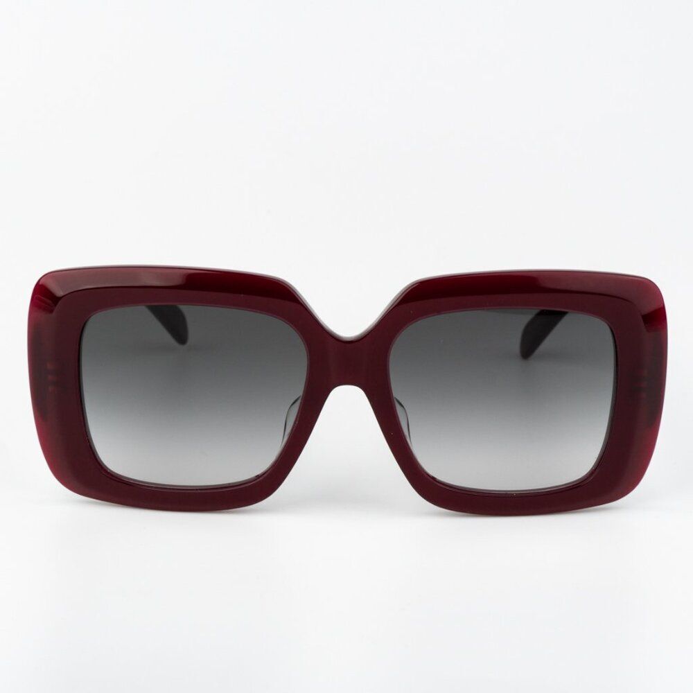 NEW Celine CL40263F 69B 3 DOTS Bordeaux Gradient Smoke Geometric Sunglasses - Picture 2 of 10